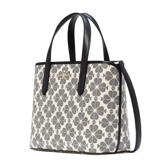 New Kate Spade Spade Flower Small Tote Black Multi - Picture 3 of 5